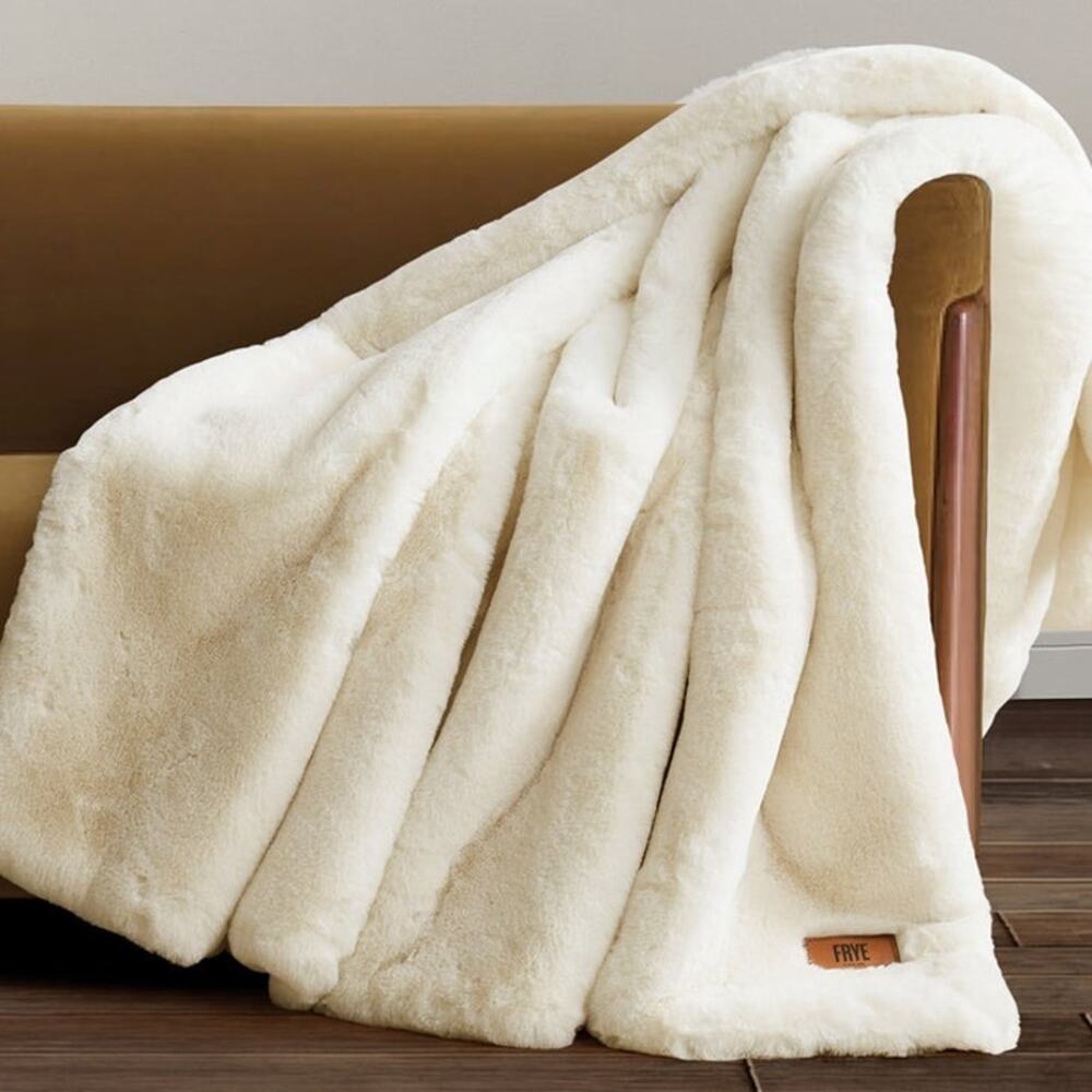 FRYE Luxe Faux Fur Throw 70”x60”